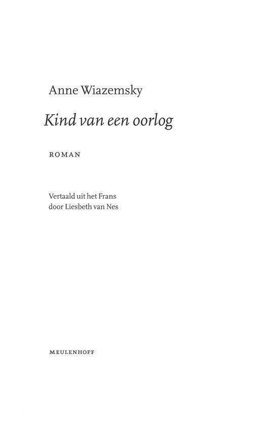 Boekcover van 'Kind van een oorlog' door Anne Wiazemsky.
