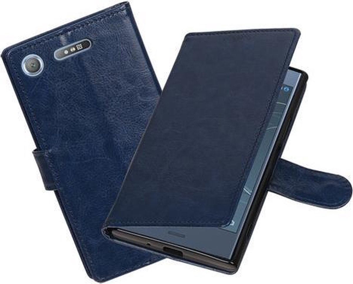 BestCases - Donker Blauw Portemonnee booktype hoesje Sony Xperia XZ1