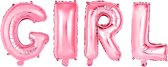 Folie ballon Girl roze Roze
