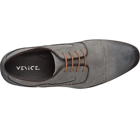 Chaussures à lacets habillées grises pour hommes Venice - Taille 44 |  bol.com