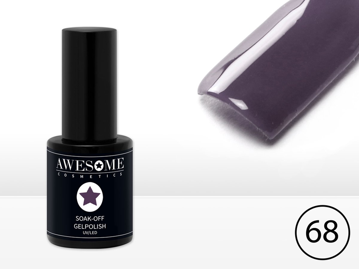 Goedkoopste Awesome 69 Donker Paars Gelpolish - Gellak - Gel nagellak - UV & LED