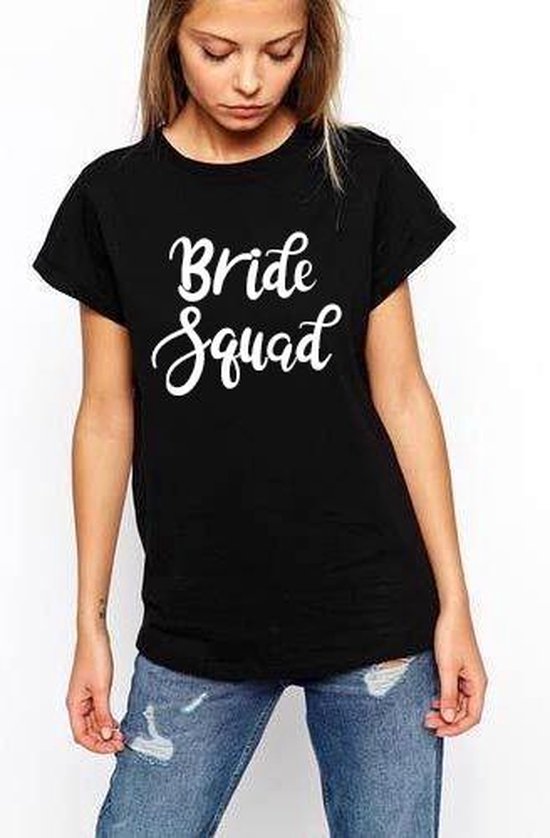 Vrijgezellenfeest Vriendinnen Team Bride Squad Bachelorette Shirt Vrouw -  Maat XS |... | bol.com
