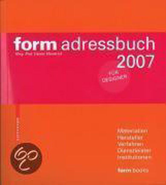 Form Adressbuch 2007 - cover