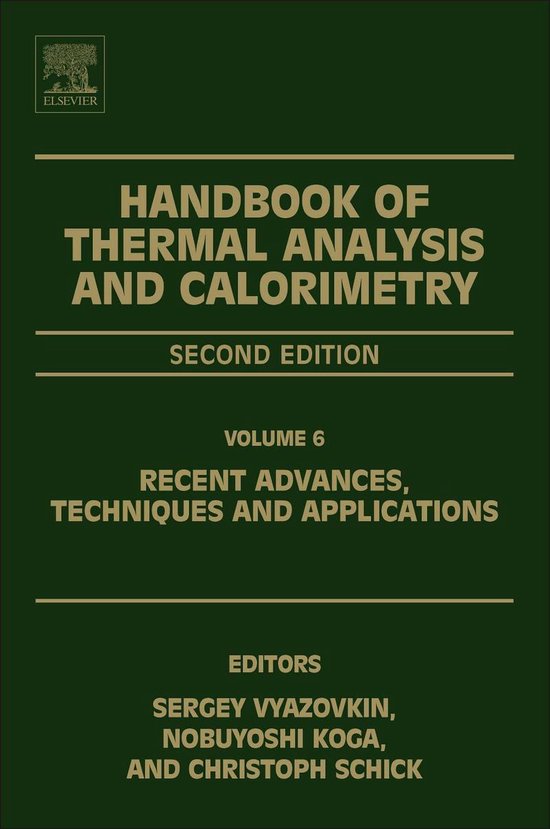 Handbook of Thermal Analysis and Calorimetry (ebook), Sergey Vyazovkin 9780444640635...