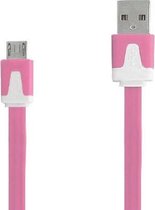 Micro USB Kabel Datacable 2 meter Universeel Roze Pink