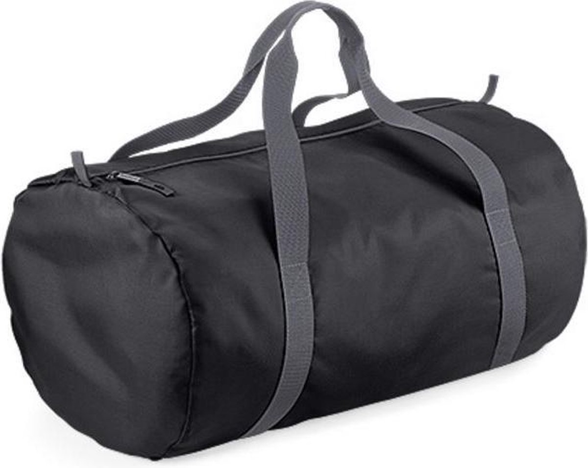 Bagbase Klein opvouwbare ronde sporttas, Kleur Black