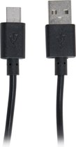 Scanpart USB A naar USB C oplaadkabel 1 meter - Geschikt voor smartphone - Zwart - USB 2.0