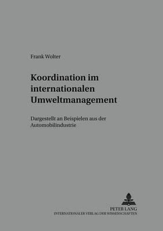 Schriften Zu Marketing Und Management- Koordination Im Inter ... - cover