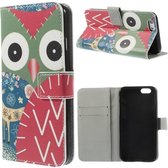 pu leren wallet iphone 6 s vlinders wit