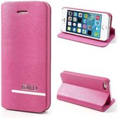 KND PU Leren Flip Stand Case voor iPhone 5S 5 roze
