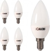 5 Stuks Calex LED Warmwit Kaarslamp 240V 3W E14 B38, 250 lumen 2700K 25.000 uur