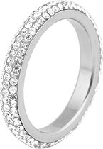 Cilla Jewels ring edelstaal Kristal Zilverkleurig-17mm