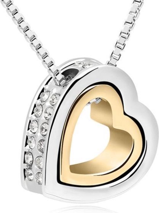 Cilla Jewels pendentif chaîne coeur Argenté Doré