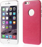 TPU + PU Leren Coating Softcase iPhone 6(s) - Rood