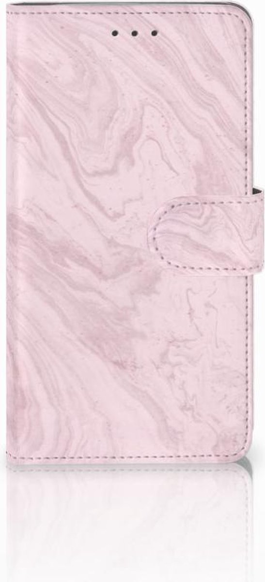 Samsung Galaxy J7 2016 Bookcase Marble Pink - Origineel Cadeau Vriendin