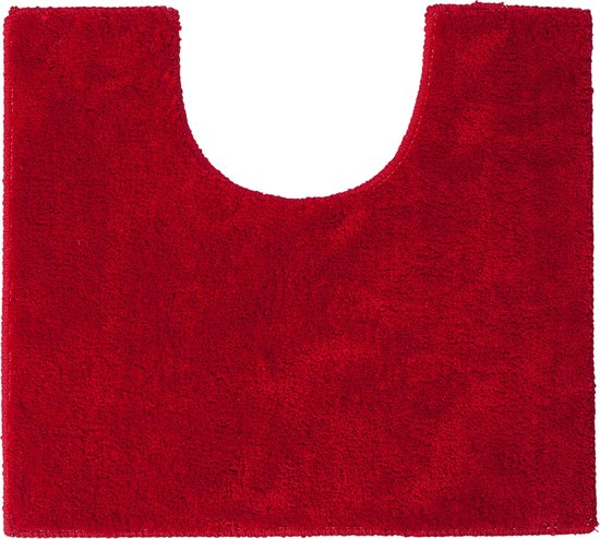 Sealskin Doux Tapis de contour WC - 45x50 cm - Polyester - Rouge foncé