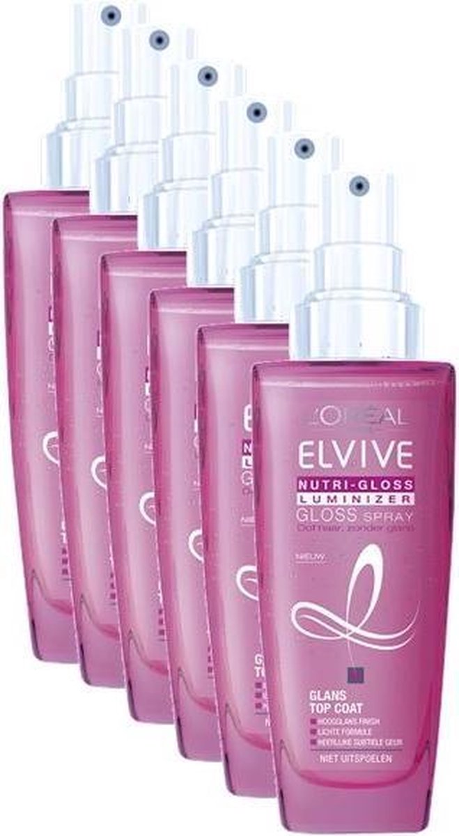 L'Oréal Paris Elvive Nutri-Gloss Luminizer Gloss Spray - Voordeelverpakking  6 x 100ml... | bol.com
