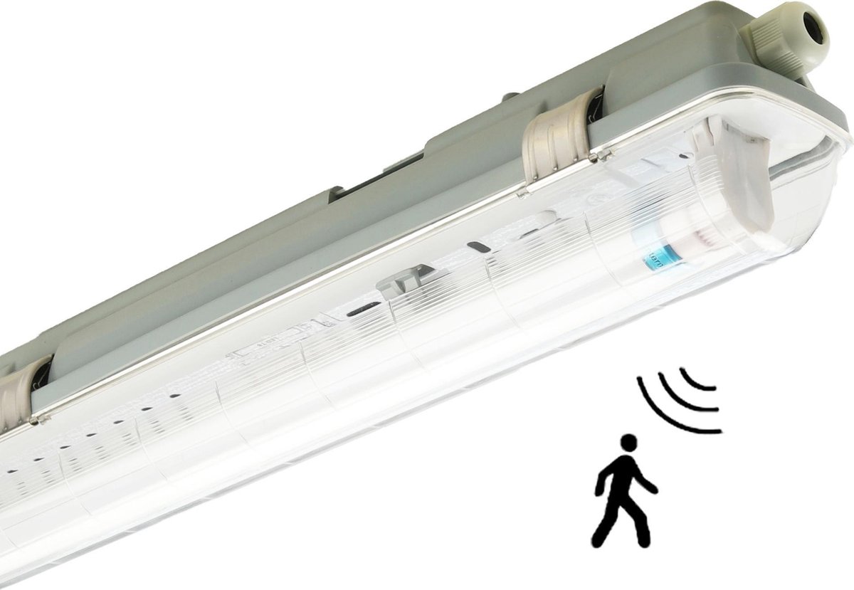 bezig krant element Waterdicht armatuur + sensor LED TL buis | 60 cm, 4000K | bol.com