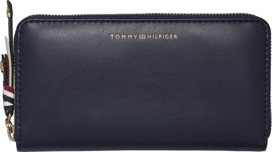 Tommy Hilfiger - Stitch Leather - ZA dames portemonnee - Tommy Navy |  bol.com