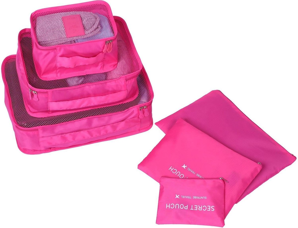 Packing Cubes Set 6 Stuks Koffer Organizer Travel Bag Kleding