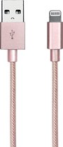 SBS Mobile USB2.0 A naar Lightning MFI Kabel 1 Meter - Roze