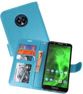 Wallet Cases Hoesje voor Moto G6 Turquoise