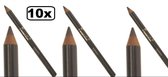 10x Dermatographe potloden donker bruin