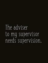 The Adviser to My Supervisor Needs Supervision.