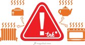 Burn Alert - (1 set) - Waarschuwt voor hete radiatoren, ovens, theepotten, broodroosters