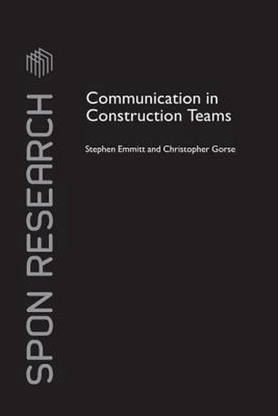 Spon Research- Communication in Construction Teams - cover
