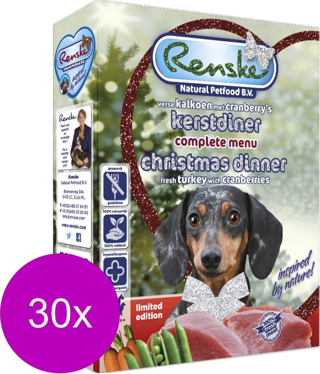 Renske Adult 395 g - Hondenvoer - 30 x Eend&Kalkoen Rood