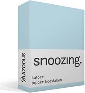 Snoozing - Katoen - Topper - Hoeslaken - Tweepersoons - 140x220 cm - Hemel