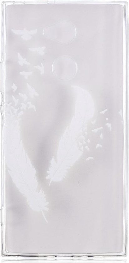 Shop4 - Geschikt voor Sony Xperia XA2 Ultra Hoesje - Zachte Back Case Feather to Birds Transparant Wit