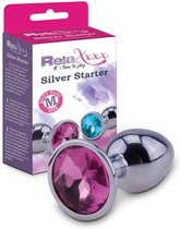 RelaXxxx Silver Starter Butt Plug Pink Medium