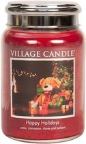 Village Candle Large Jar Geurkaars - Happy Holidays