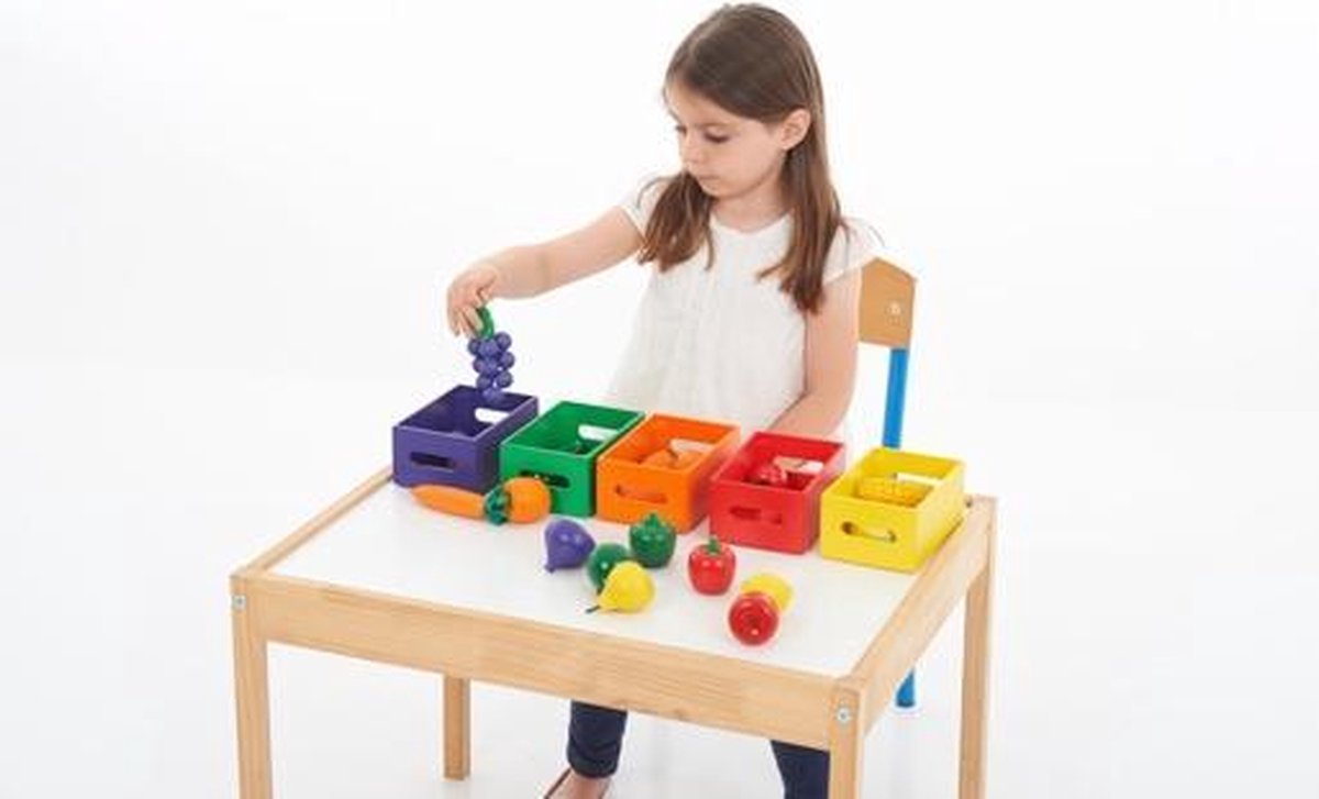Sorteerbeker Met Tien Kleuren - Houten Ballen Bekers Kleuren Sorteerspel Kleurherkenning En Classificatie Voor Peuterspeelgoed Educatief Speelgoed 12 Vroegschoolse Educatie Rijke Activiteit Mu