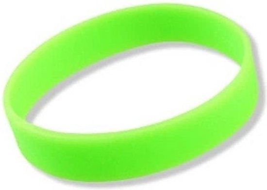 vandaag Namens zuur Siliconen armband neon groen | bol.com