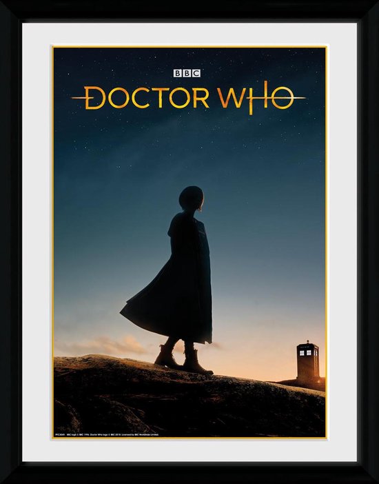Framed collector print ingelijsd 30 x 40cm Doctor Who 13th Doctor Silhouette
