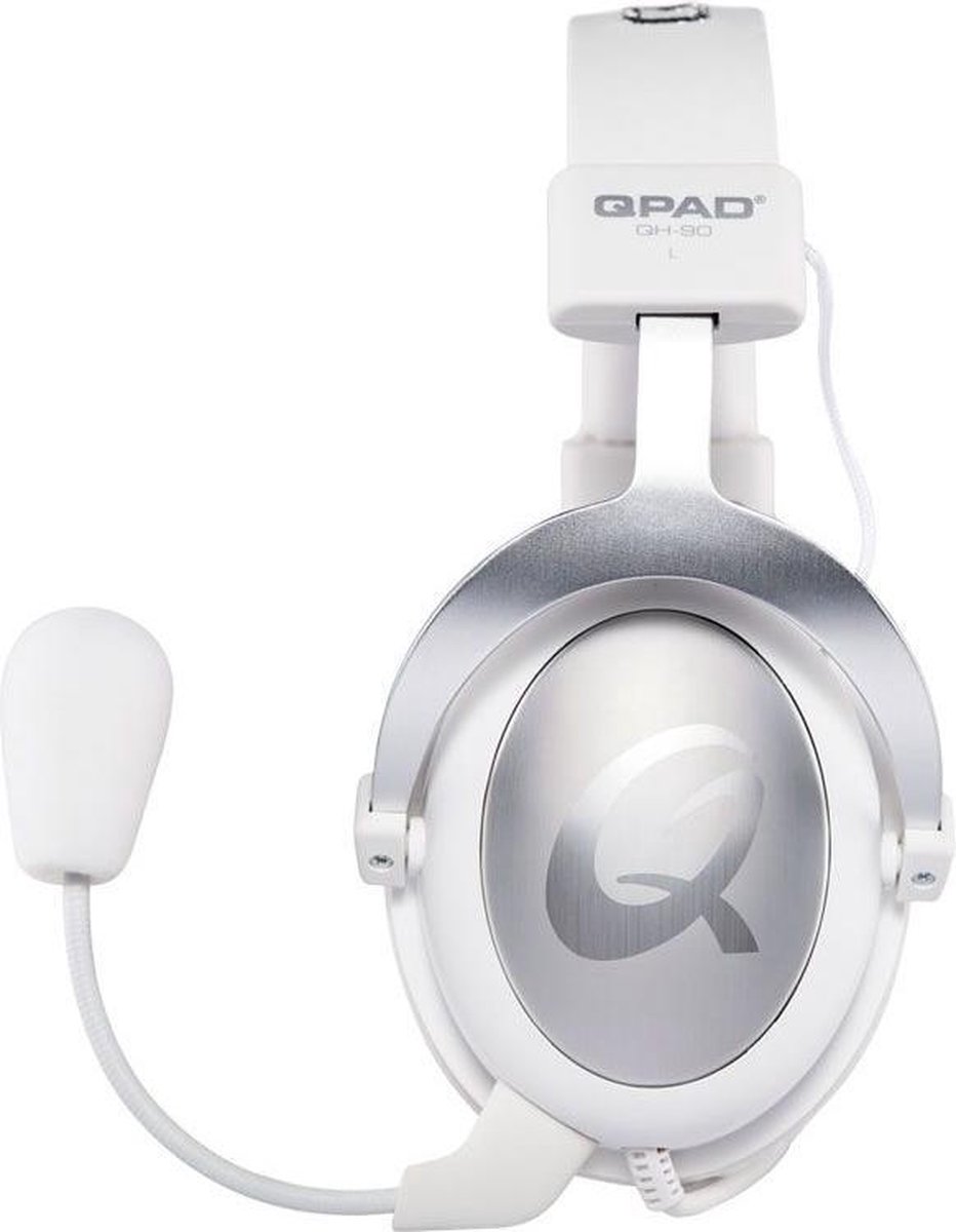QPAD QH90 Pro Gaming HiFi Headset White Closed cups