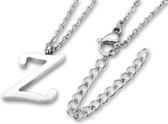 Amanto Ketting Letter Z - 316L Staal PVD - Alfabet - 18x13mm - 50cm