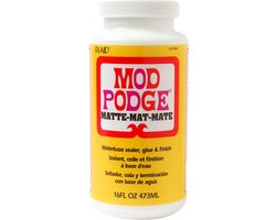 Mod Podge Mat - Lijm en sealer voor hobby en decoratie - 473ml