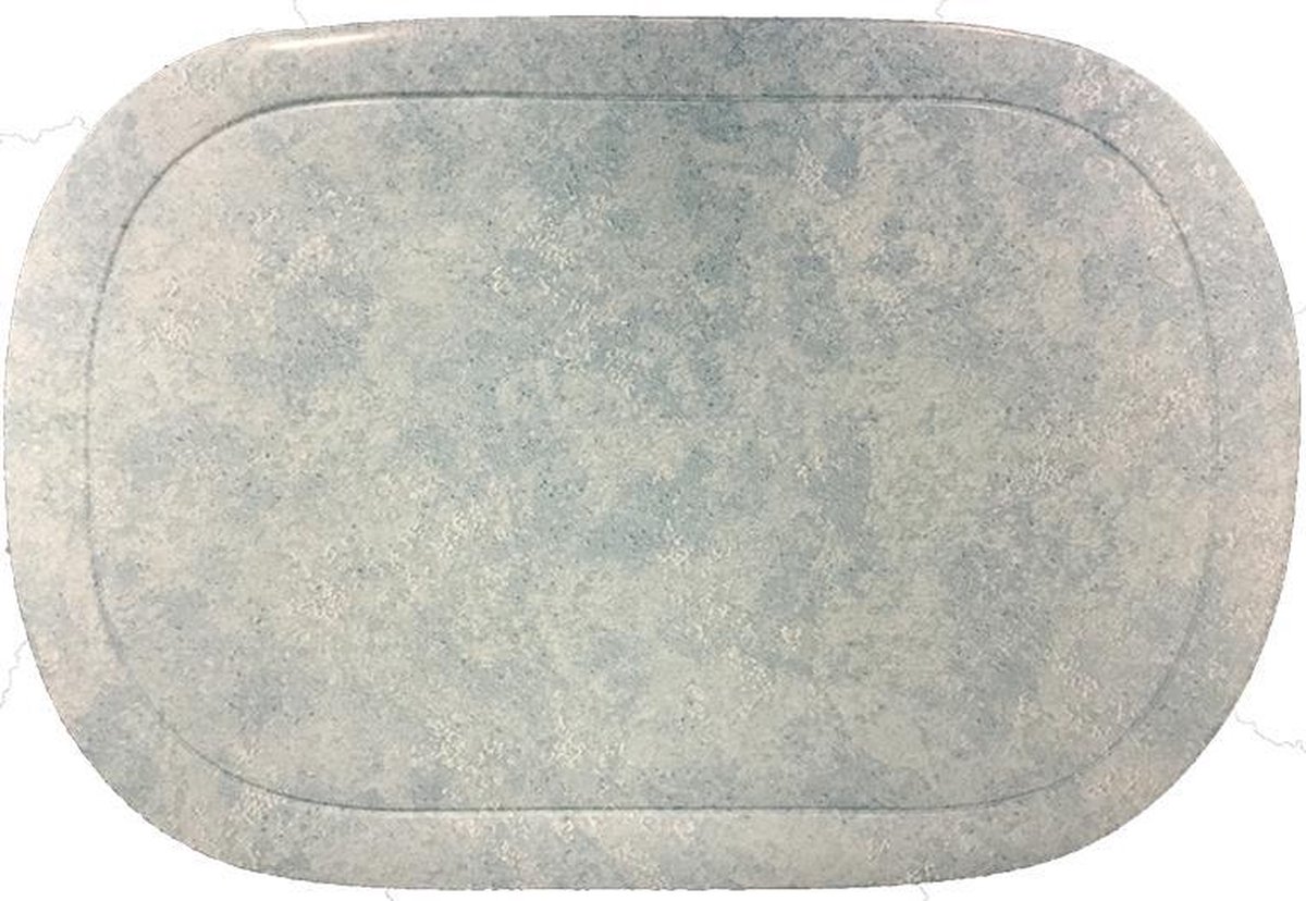 Afwasbare placemat Ovaal 45 x 30 cm Uni Lichtblauw