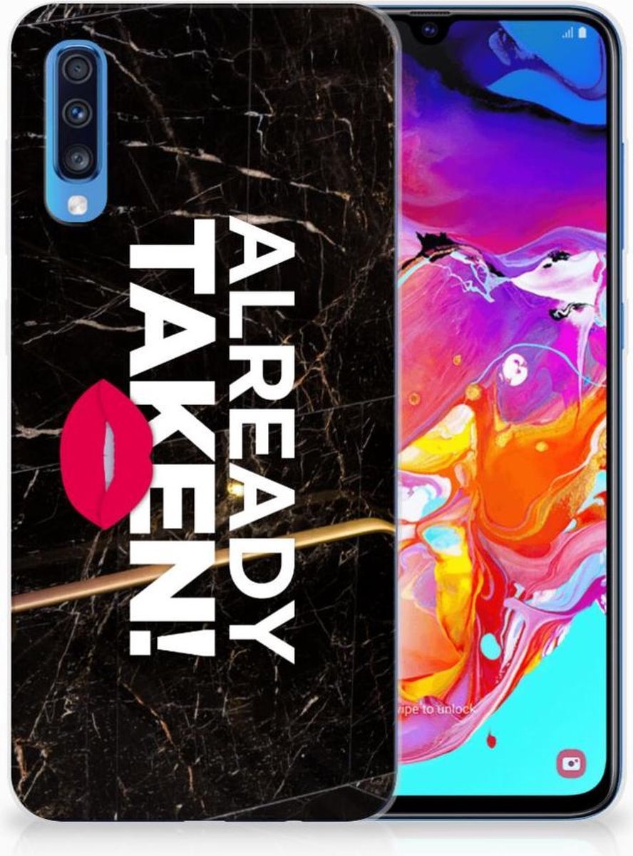 Samsung Galaxy A70 Siliconen hoesje met naam Already Taken Black