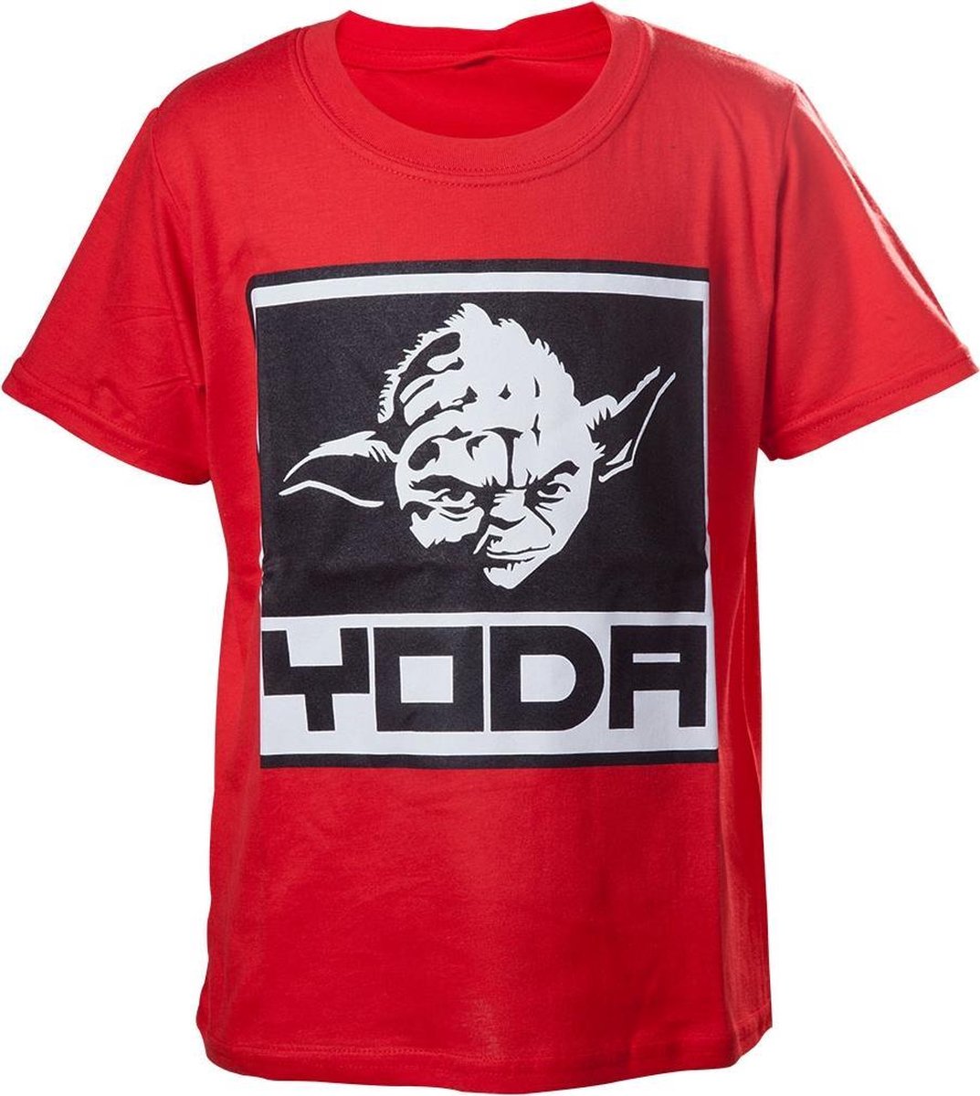 Star Wars - Rood Jongens Shirt - Yoda - 98/104