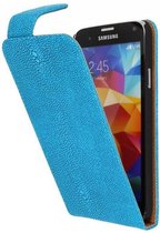Devil Classic Flipcase Hoesjes - Hoesje Geschikt voor Samsung Galaxy S5 G900F Turquoise