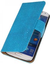 Devil Bookstyle Wallet Case Hoesjes voor Galaxy S4 i9500 Turquoise