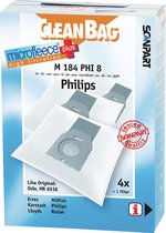 CleanBag stofzuigerzakken 4 stuks - Geschikt voor Philips - Oslo+ HR6938 - Inclusief 1 filter - Alternatief