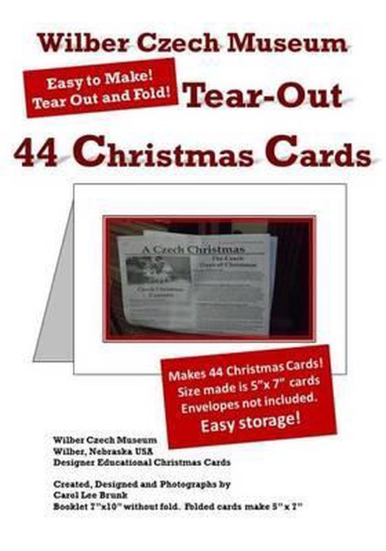 Wilber Czech Museum Tear Out 44 Christmas Cards, Wilber Czech Museum