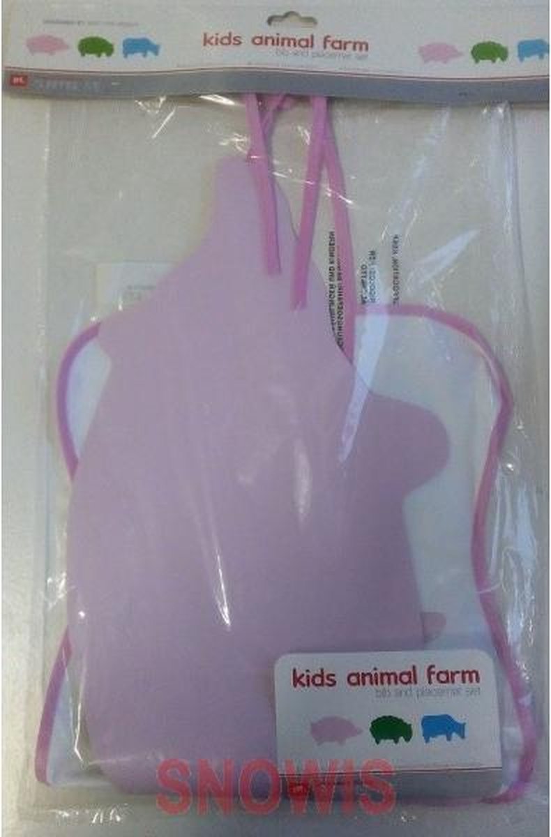 Goedkoopste Slab en Placemat Roze kids animal Farm