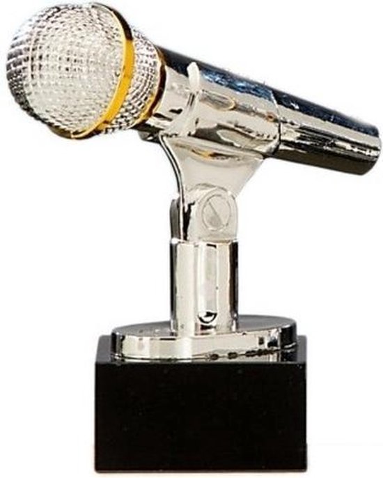 Microfoon trofee voice zilver 17 cm | bol.com